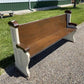 Vintage Wooden Church Pew, Porch Bench, Entry Foyer Bench, Dining Seating, C2