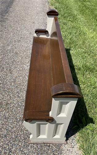 Vintage Wooden Church Pew, Porch Bench, Entry Foyer Bench, Dining Seating, C2