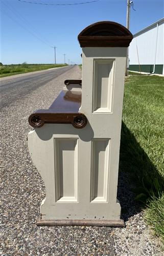 Vintage Wooden Church Pew, Porch Bench, Entry Foyer Bench, Dining Seating, C2