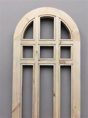 Arched French Single Door (24.5x81) 21 Pane Glass Door European Styled QM5