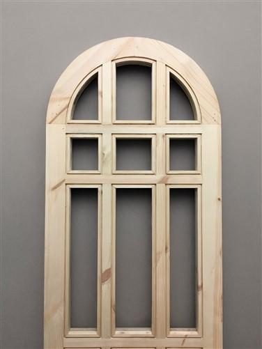 Arched French Single Door (24.5x81) 21 Pane Glass Door European Styled QM5