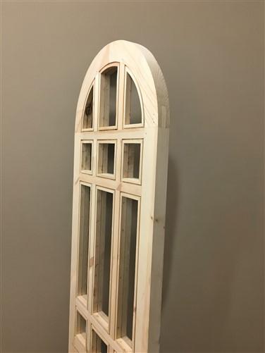 Arched French Single Door (24.5x81) 21 Pane Glass Door European Styled QM5