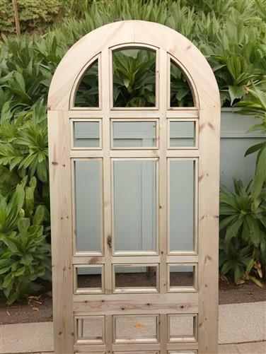 Arched French Single Door (30.5x80.75) 21 Pane Glass Door European Styled QM8