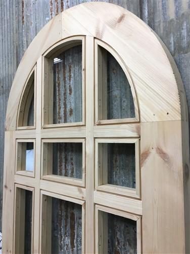 Arched French Single Door (30.5x80.75) 21 Pane Glass Door European Styled QM8