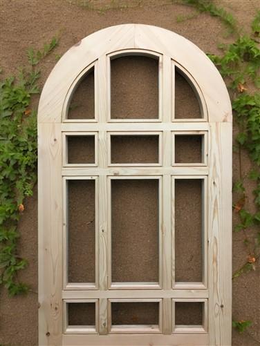 Arched French Single Door (30.5x80.75) 21 Pane Glass Door European Styled QM8