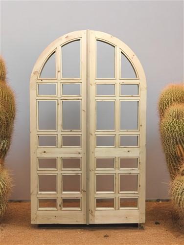 Arched French Double Doors (48x80.5) 14 Pane Glass European Styled Doors O8