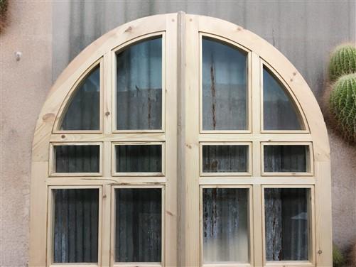 Arched French Double Doors (48x80.5) 14 Pane Glass European Styled Doors O8