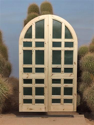 Arched French Double Doors (48x80.5) 14 Pane Glass European Styled Doors O8