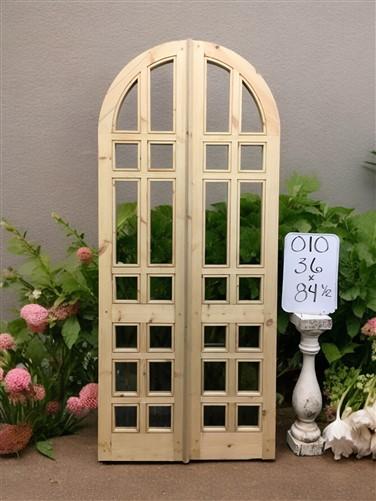 Arched French Double Doors (36x84.5) 14 Pane Glass Doors European Styled O10