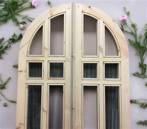 Arched French Double Doors (36x84.5) 14 Pane Glass Doors European Styled O10