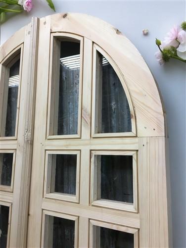 Arched French Double Doors (36x84.5) 14 Pane Glass Doors European Styled O10