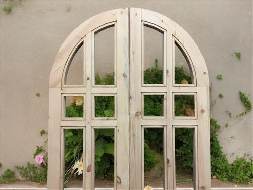 Arched French Double Doors (36x84.5) 14 Pane Glass Doors European Styled O10