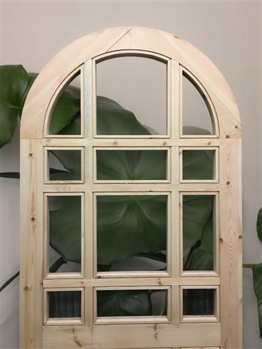 Arched French Single Door (36.5x80.75) 21 Pane Glass Door European Styled QM7