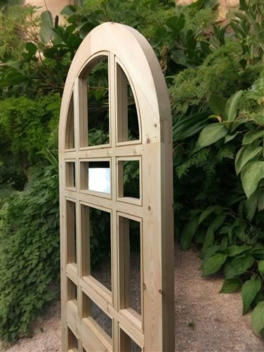 Arched French Single Door (36.5x80.75) 21 Pane Glass Door European Styled QM7