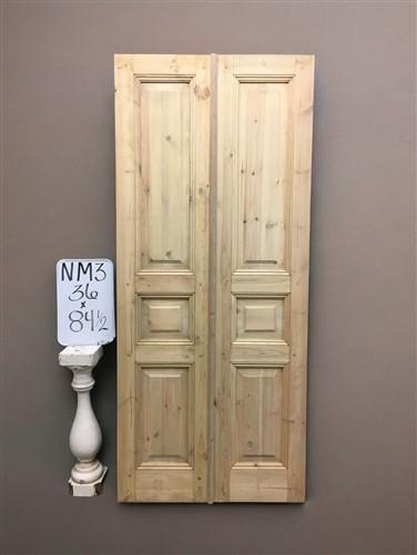 French Double Doors (36x84.5) Raised Panel Doors, European Styled Doors NM3