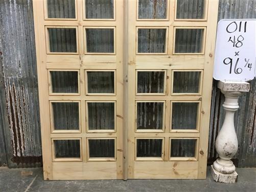 Arched French Double Doors (48x96) 14 Pane Glass European Styled Doors O11