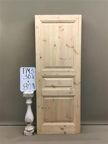 French Single Door (30.5x80.75) Raised Panel Door, European Styled Door, PM3