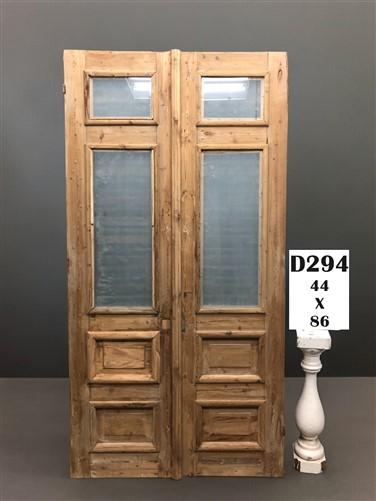 Antique French Double Doors (44x86) Iron Wood Doors, European Doors D294