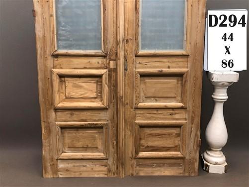 Antique French Double Doors (44x86) Iron Wood Doors, European Doors D294