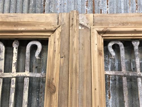 Antique French Double Doors (38x84) Iron Wood Doors, European Doors D295