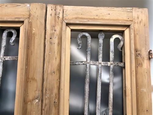 Antique French Double Doors (38x84) Iron Wood Doors, European Doors D295