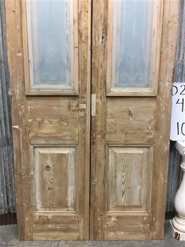 Antique French Double Doors (43.5x101.5) Iron Wood Doors, European Doors D289