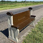 Vintage Wooden Church Pew, Porch Bench, Entry Foyer Bench, Dining Seating, C8