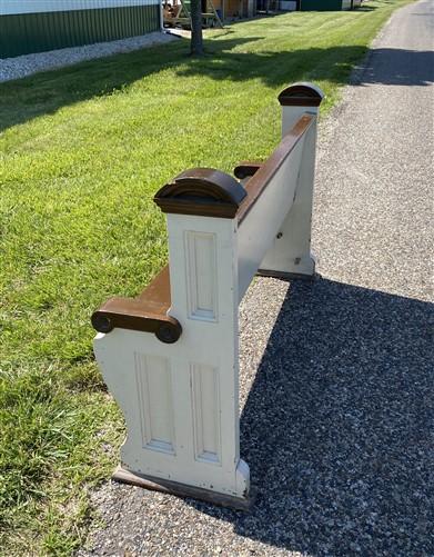 Vintage Wooden Church Pew, Porch Bench, Entry Foyer Bench, Dining Seating, C8