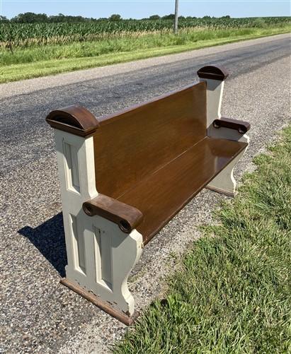 Vintage Wooden Church Pew, Porch Bench, Entry Foyer Bench, Dining Seating, C11