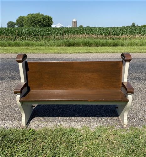 Vintage Wooden Church Pew, Porch Bench, Entry Foyer Bench, Dining Seating, C11