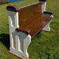 Vintage Wooden Church Pew, Porch Bench, Entry Foyer Bench, Dining Seating, C12