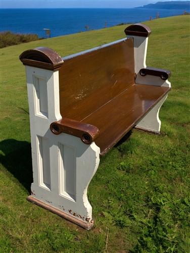 Vintage Wooden Church Pew, Porch Bench, Entry Foyer Bench, Dining Seating, C12