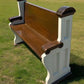 Vintage Wooden Church Pew, Porch Bench, Entry Foyer Bench, Dining Seating, C18