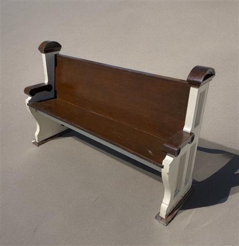 Vintage Wooden Church Pew, Porch Bench, Entry Foyer Bench, Dining Seating, C10