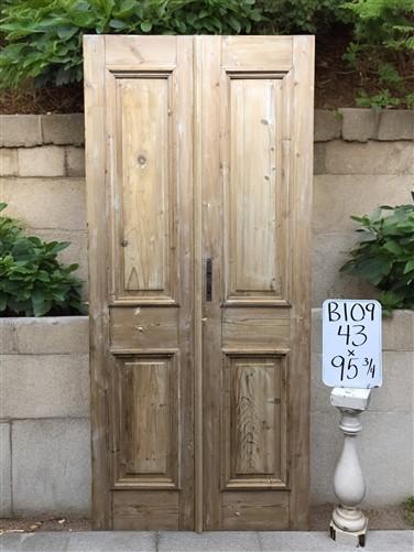 Antique French Double Doors (43x95.75) Thick Molding European Doors B109