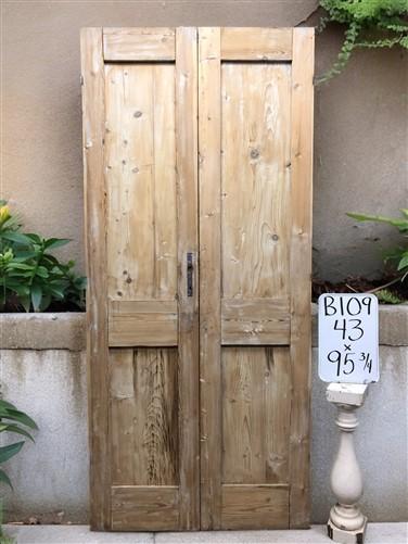 Antique French Double Doors (43x95.75) Thick Molding European Doors B109