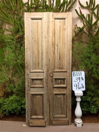 Antique French Double Doors (39.75x96.5) European Thick Molding Doors B111