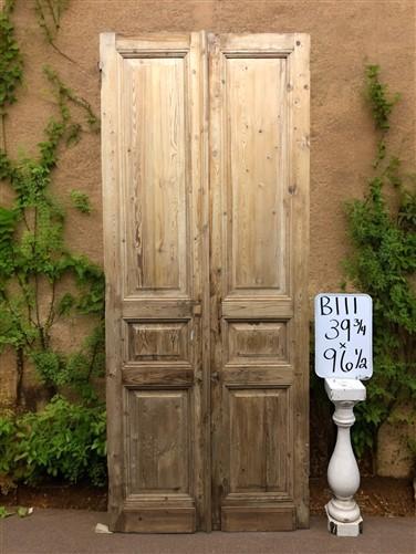 Antique French Double Doors (39.75x96.5) European Thick Molding Doors B111