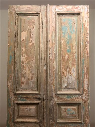 Antique French Double Doors (43.5x95.5) European Thick Molding Doors B117