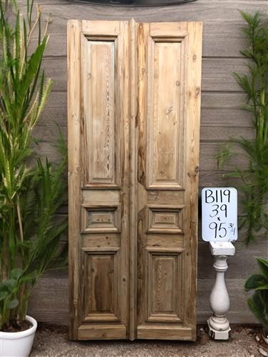 Antique French Double Doors (39x95.75) European Thick Molding Doors B119