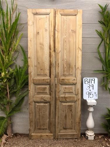 Antique French Double Doors (39x95.75) European Thick Molding Doors B119