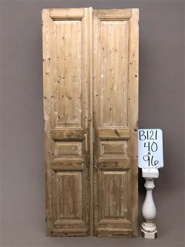 Antique French Double Doors (40x96) European Thick Molding Doors B121