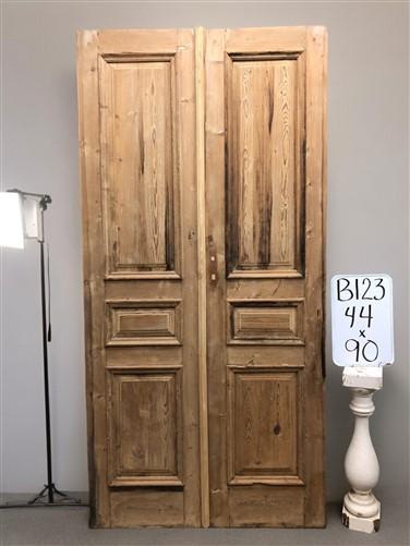 Antique French Double Doors (44x90) European Thick Molding Doors B123