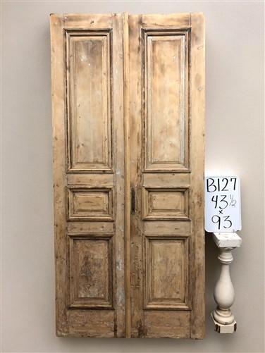 Antique French Double Doors (43.5x93) European Thick Molding Doors B127