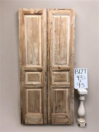 Antique French Double Doors (43.5x93) European Thick Molding Doors B127