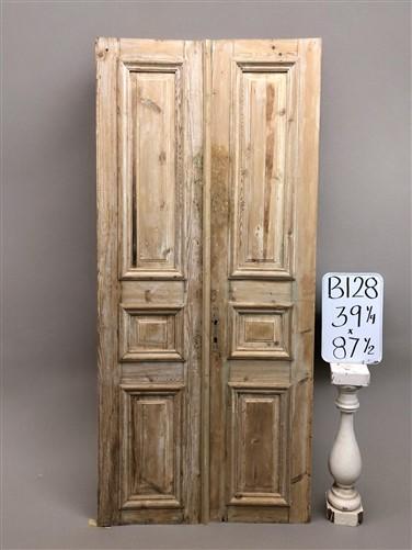 Antique French Double Doors (39x87.5) European Thick Molding Doors B128