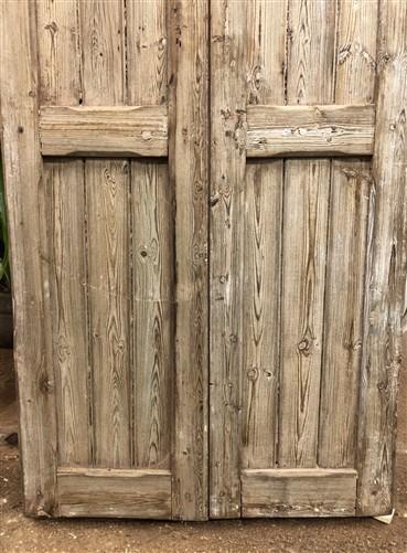 Antique French Double Doors (33x75.5) European Doors, Raised Panel Door A559