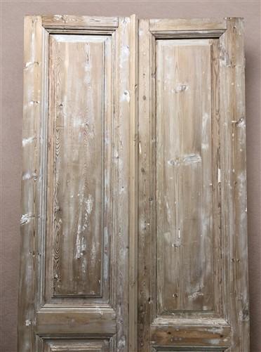 Antique French Double Doors (39x97 ) European Doors, Raised Panel Door A560