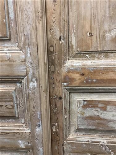 Antique French Double Doors (39x97 ) European Doors, Raised Panel Door A560