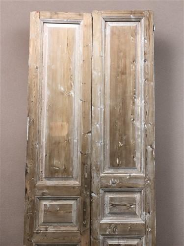 Antique French Double Doors (39x97 ) European Doors, Raised Panel Door A560